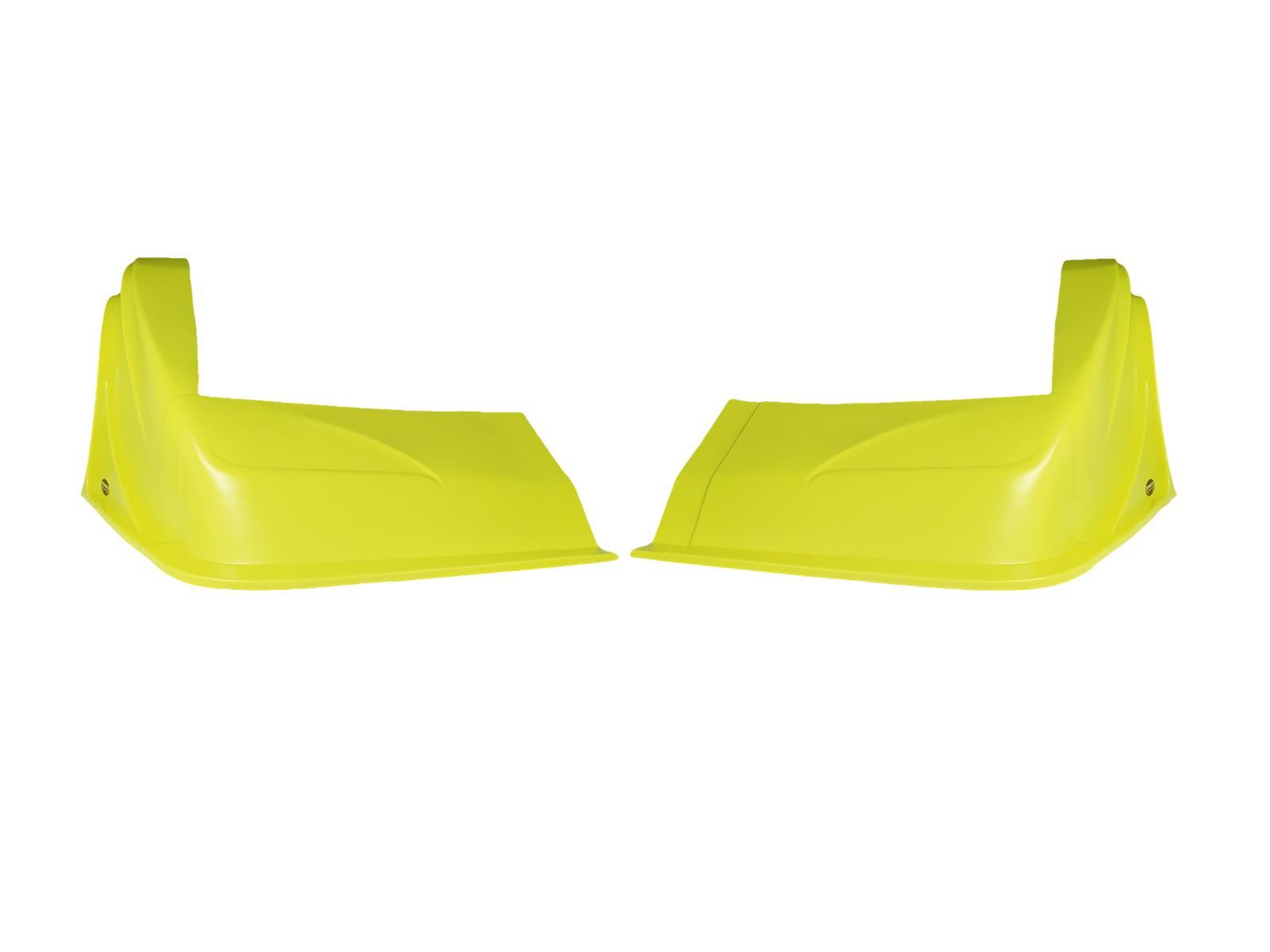 Dominator Race Body Nose - Outlaw - Complete - Fender Included - Plastic - Fluorescent Yellow - Universal - Asphalt Late Model - Kit - 2000-FLO-YE
