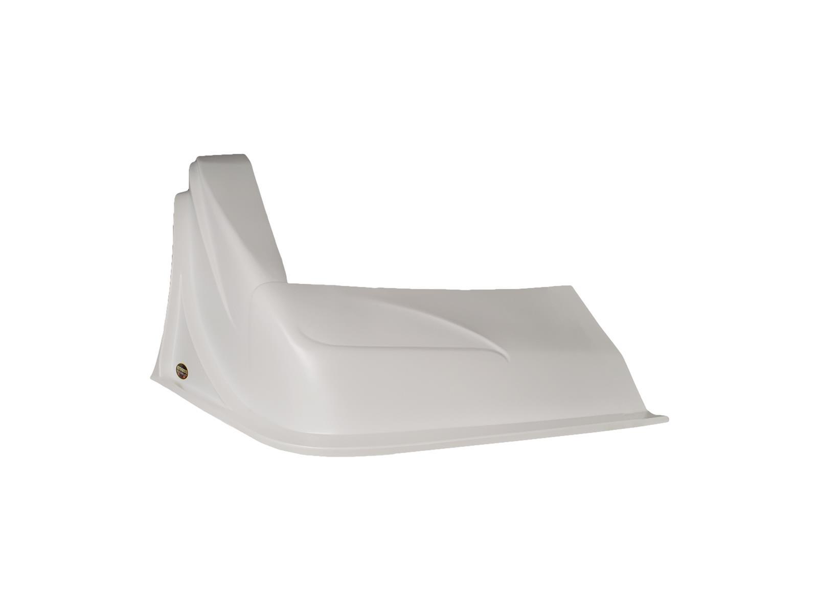 Dominator Race Body Nose - Outlaw - Passenger Side - Fender Included - Plastic - White - Universal - Asphalt Late Model - Kit - DOM-2002-WH