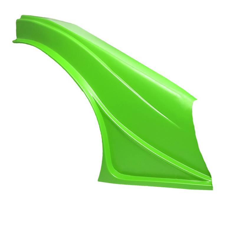 Dominator Race Body Fender - Outlaw - Passenger Side - Plastic - Xtreme Green - Universal - Asphalt Late Model - Each - DOM-2002F-XG