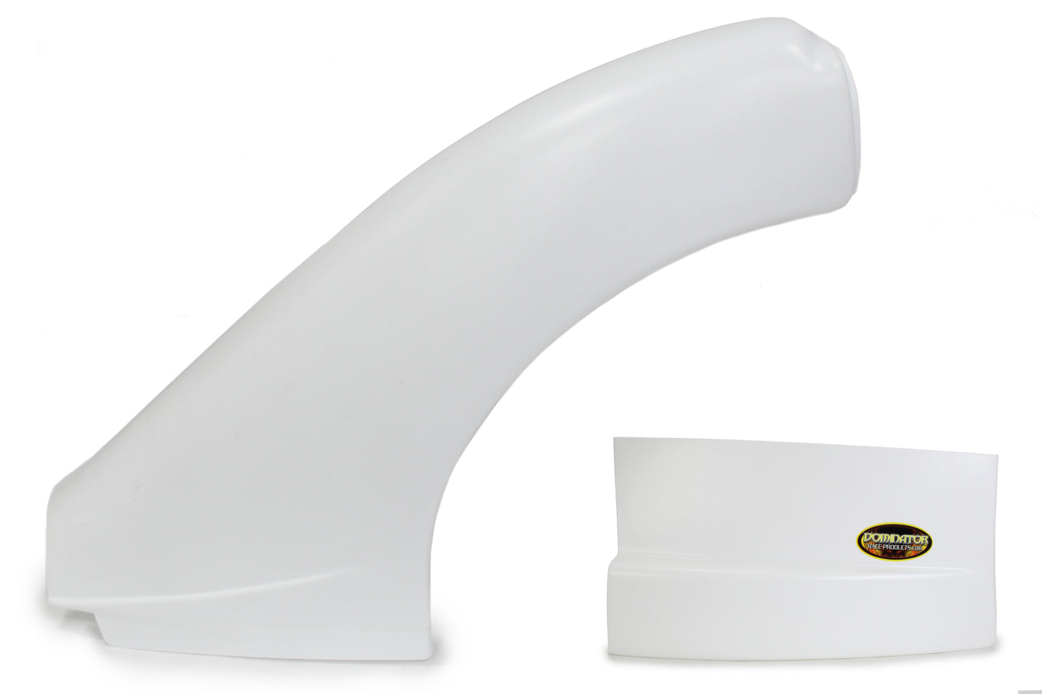 Dominator Race Body Fender - Dominator - Complete - Driver Side - Plastic - White - Dirt Late Model - Kit - DOM-2302-WH