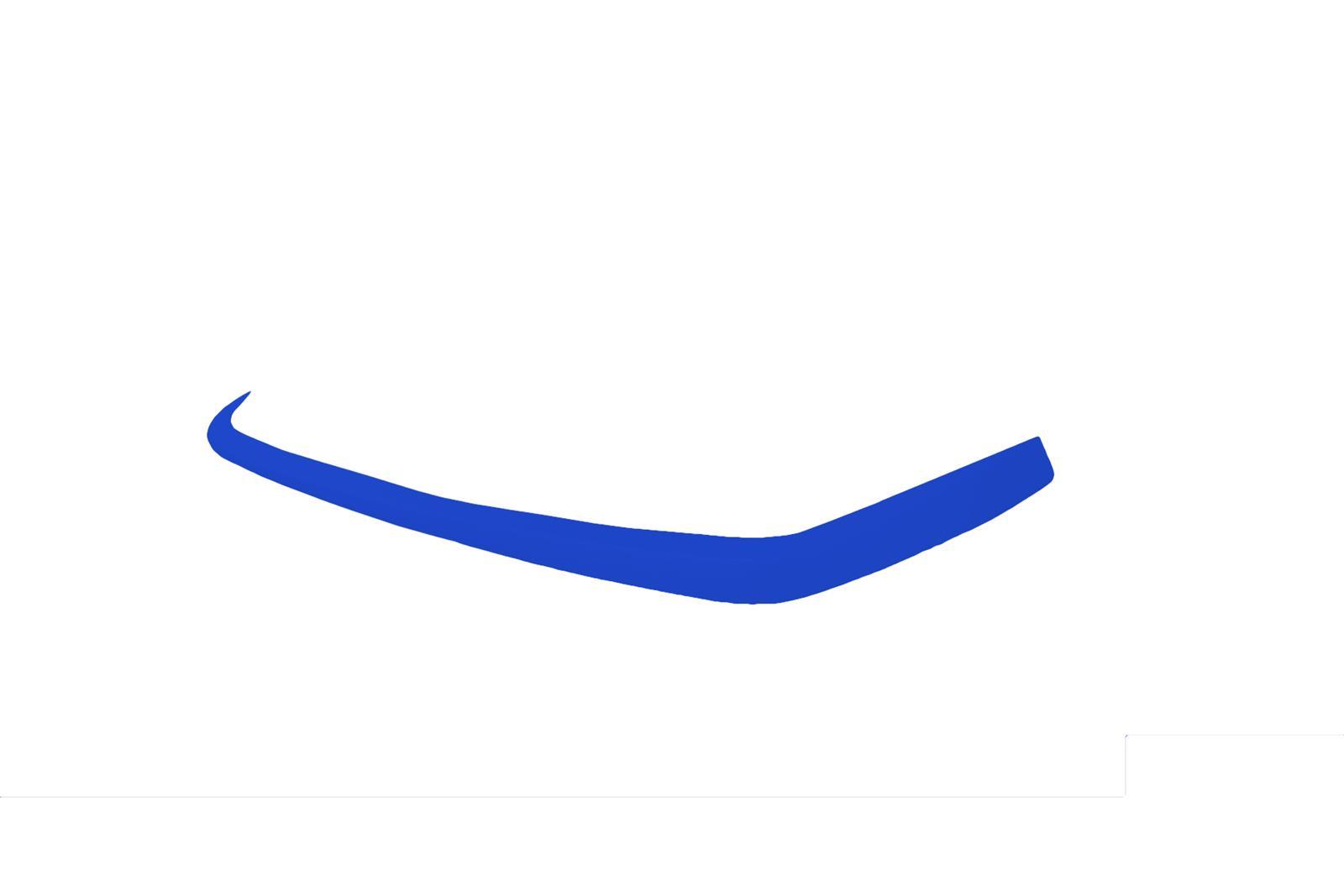 Dominator Race Body Air Valance - 3 Piece - Plastic - Blue - Dirt Late Model - Kit - DOM-2304-BL
