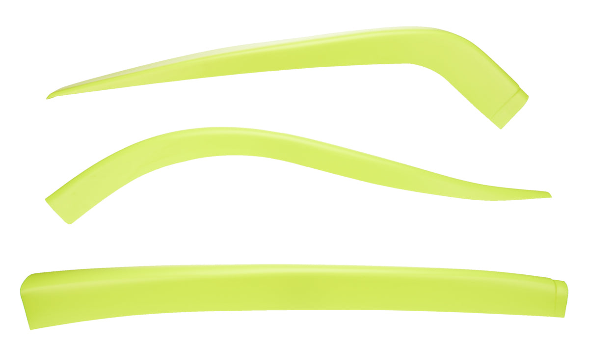 Dominator Race Body Air Valance - 3 Piece - Plastic - Fluorescent Yellow - Dirt Late Model - Kit - DOM-2304-FLO-YE