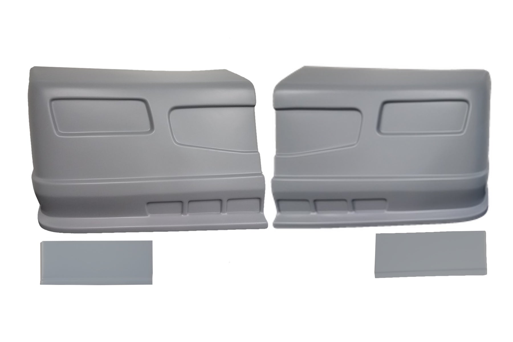 Dominator Race Body Nose - Dominator SS - Complete - Fender Extensions Included - Plastic - Gray - Universal - Street Stock - Kit - DOM300-GRY
