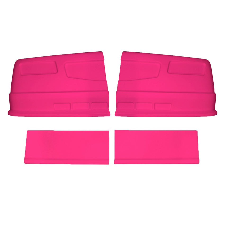 Dominator Race Body Nose - Dominator SS - Complete - Fender Extensions Included - Plastic - Pink - Universal - Street Stock - Kit - DOM-300-PK