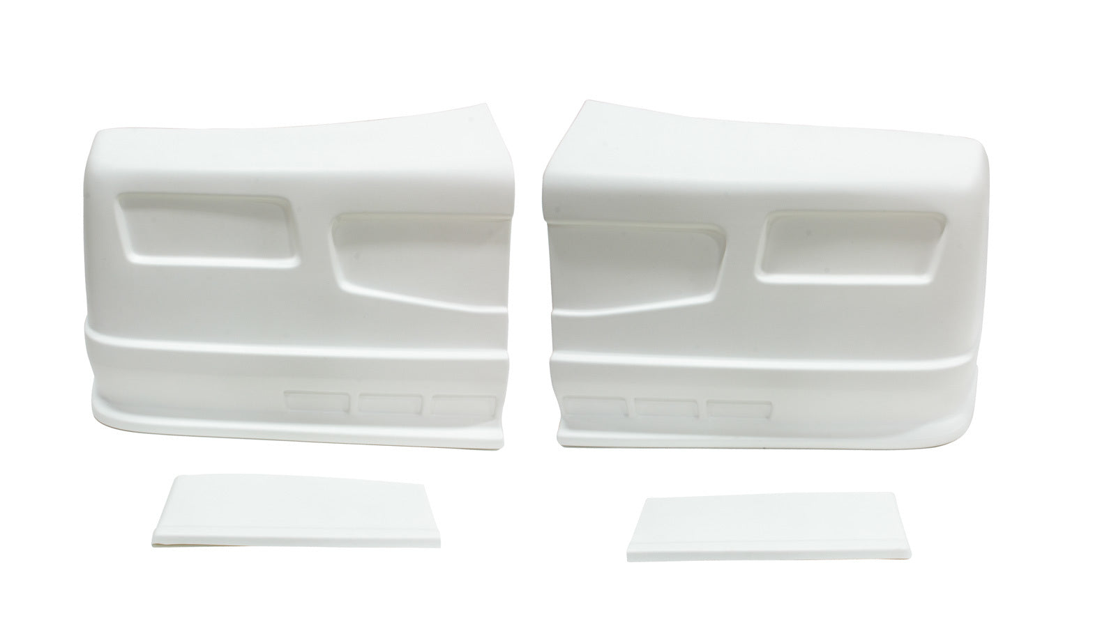 Dominator Race Body Nose - Dominator SS - Complete - Fender Extensions Included - Plastic - White - Universal - Street Stock - Kit - 300-WH