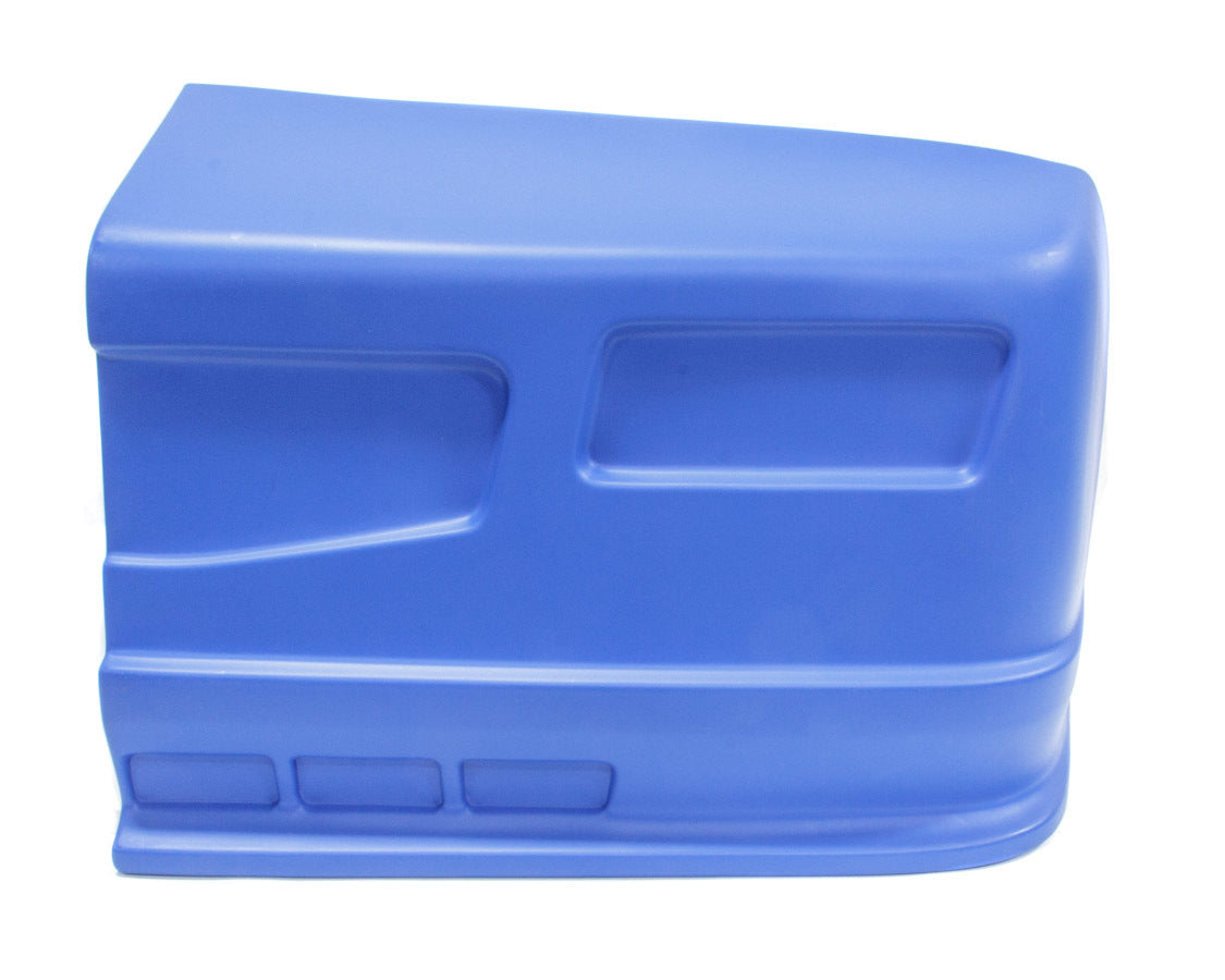 Dominator Race Body Nose - Dominator SS - Driver Side - Fender Extension Included - Plastic - Blue - Universal - Street Stock - Kit - 302-BL-NE
