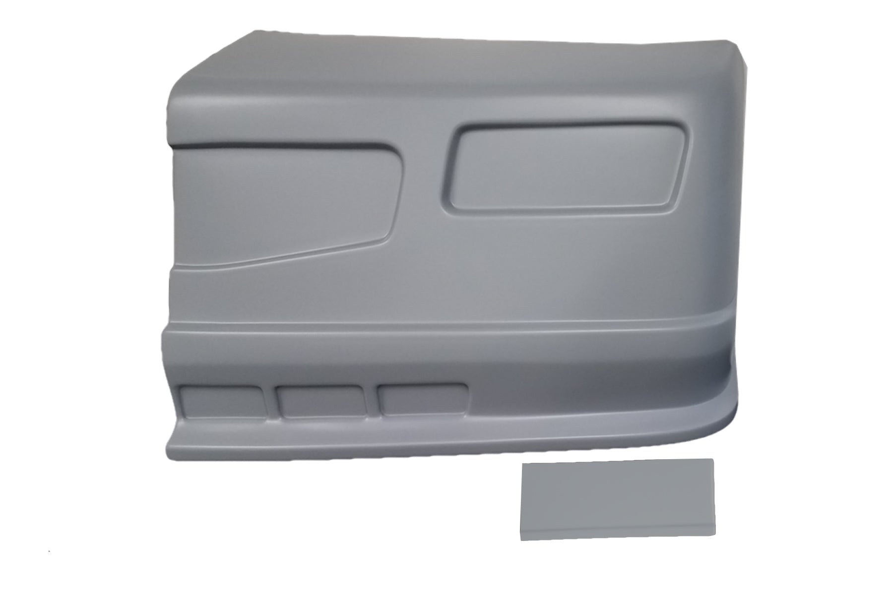 Dominator Race Body Nose - Dominator SS - Driver Side - Fender Extension Included - Plastic - Gray - Universal - Street Stock - Kit - 302-GRY