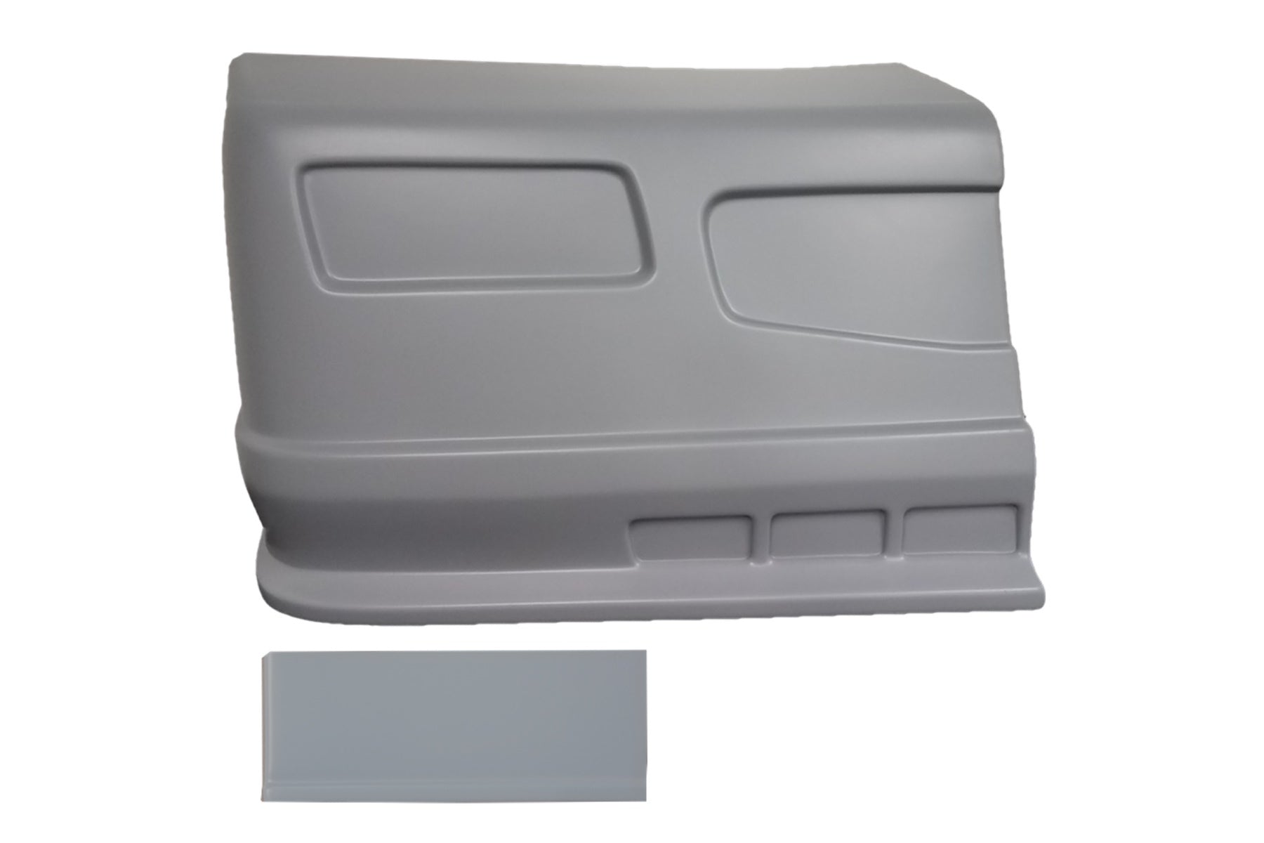 Dominator Race Body Nose - Dominator SS - Passenger Side - Fender Extension Included - Plastic - Gray - Universal - Street Stock - Kit - DOM-303-GRY