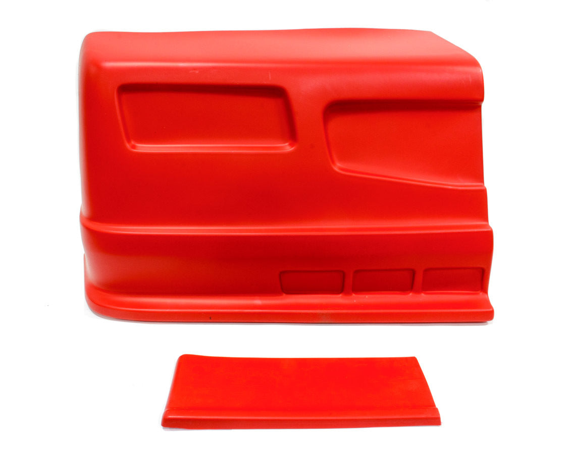 Dominator Race Body Nose - Dominator SS - Passenger Side - Fender Extension Included - Plastic - Red - Universal - Street Stock - Kit - 303-RD