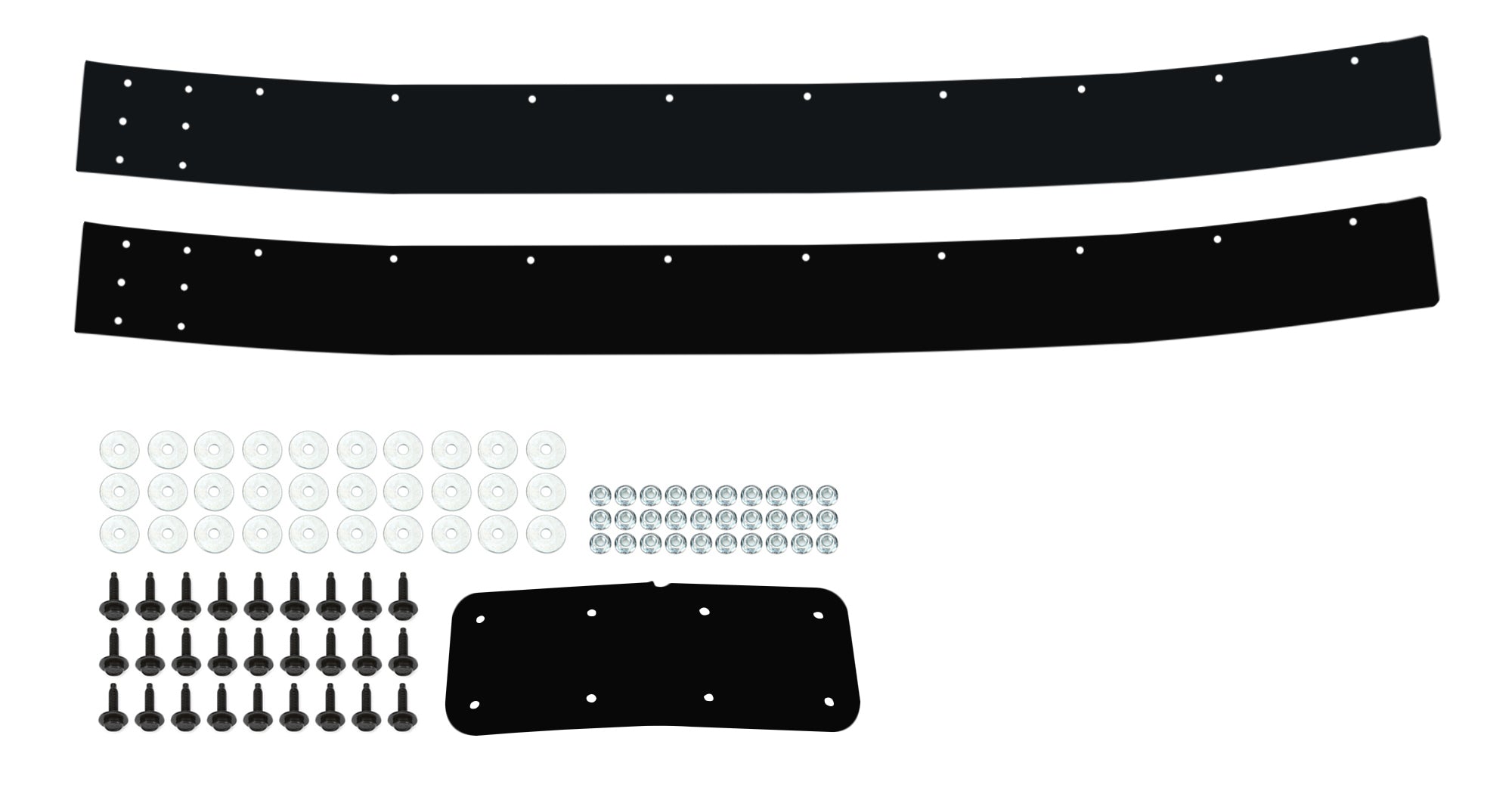 Dominator Race Body Air Valance - 2-Piece - Plastic - Black - Street Stock - Kit - DOM-345-BK