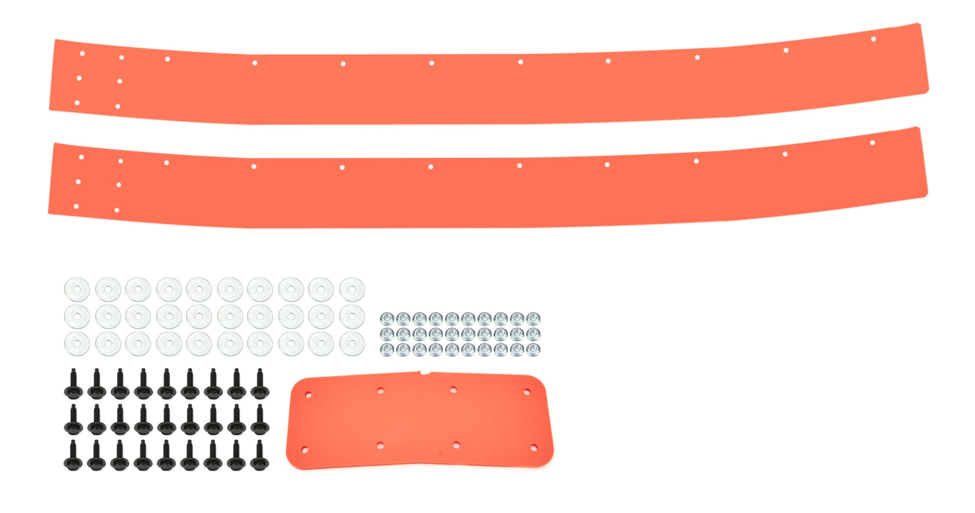 Dominator Race Body Air Valance - 2-Piece - Plastic - Fluorescent Orange - Street Stock - Kit - 345-FLO-OR
