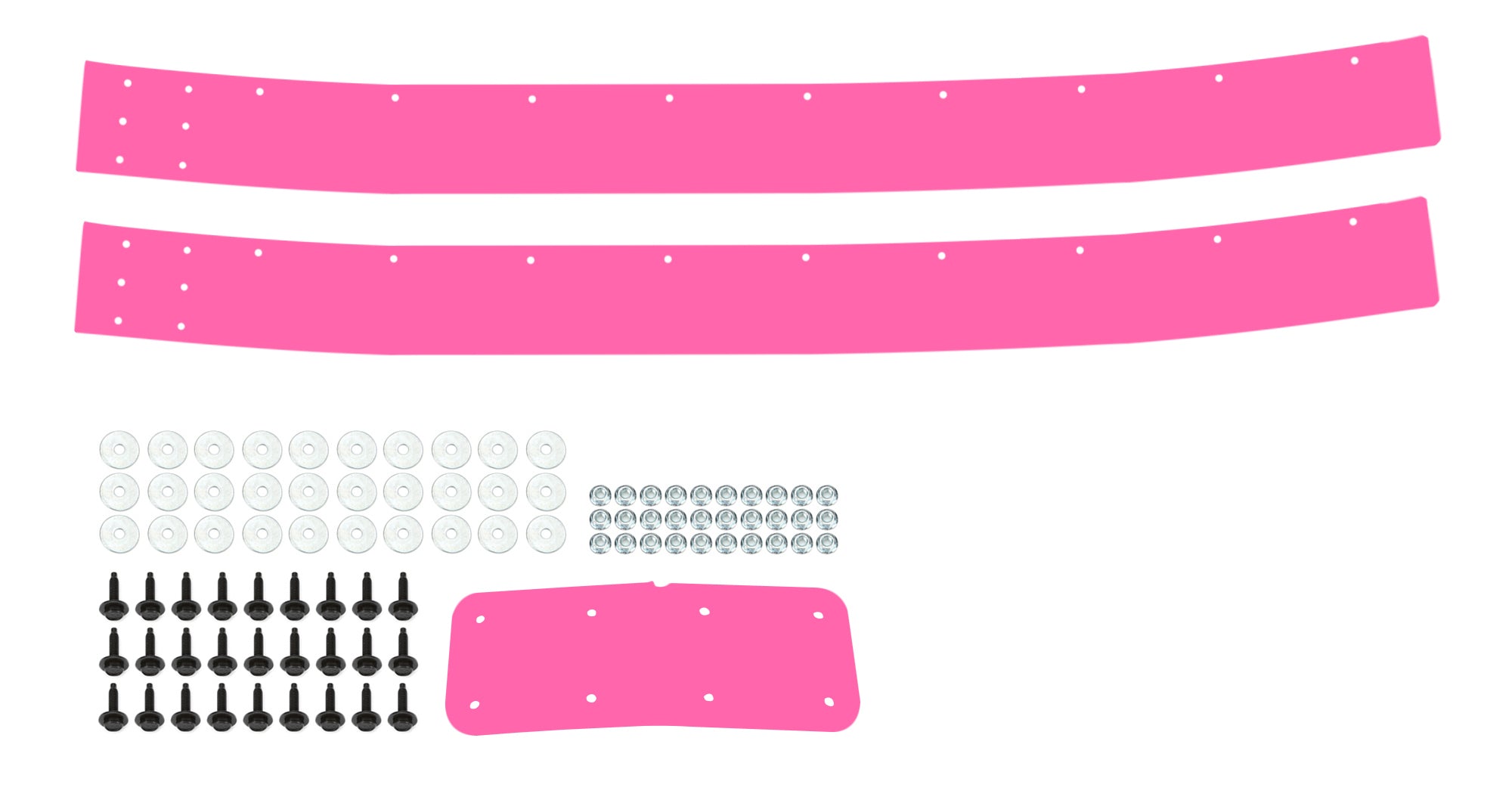 Dominator Race Body Air Valance - 2-Piece - Plastic - Pink - Street Stock - Kit - 345-PK