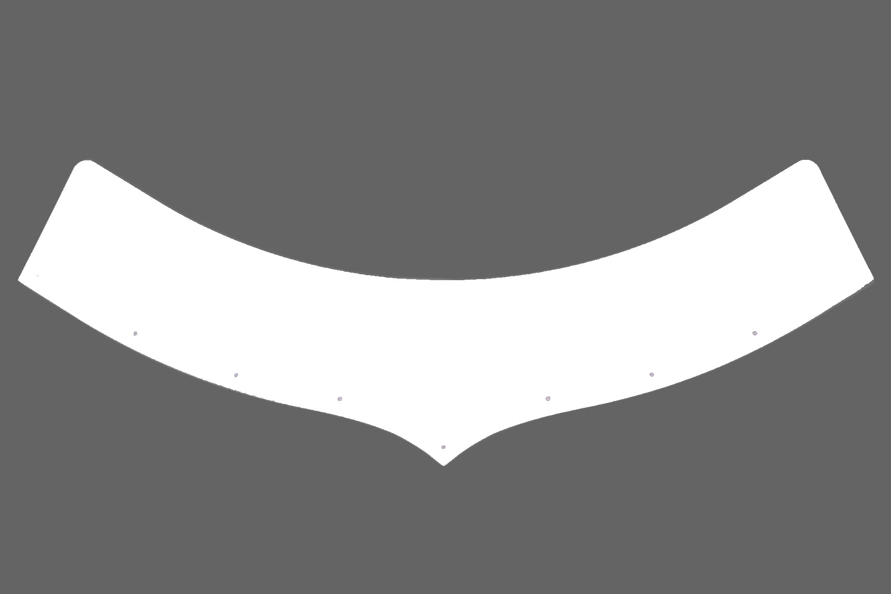 Dominator Race Body Hood Scoop Extension - 5.5 in Tall - Plastic - White - Predator Hood Scoops - Each - 500-EX-WH
