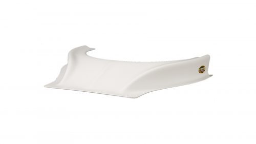 Dominator Race Body Hood Scoop - Stalker - Dirt - 2.5 in Height - Curved Front - Plastic - White - Each - DOM-502-WH