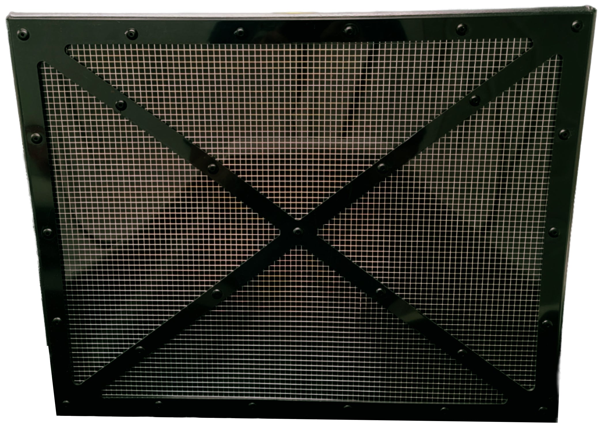 Dominator Race Body Radiator Screen - Shaker - 24 x 19 in - Plastic - Black - Natural - Dirt Late Model - Each - DOM-550-BK