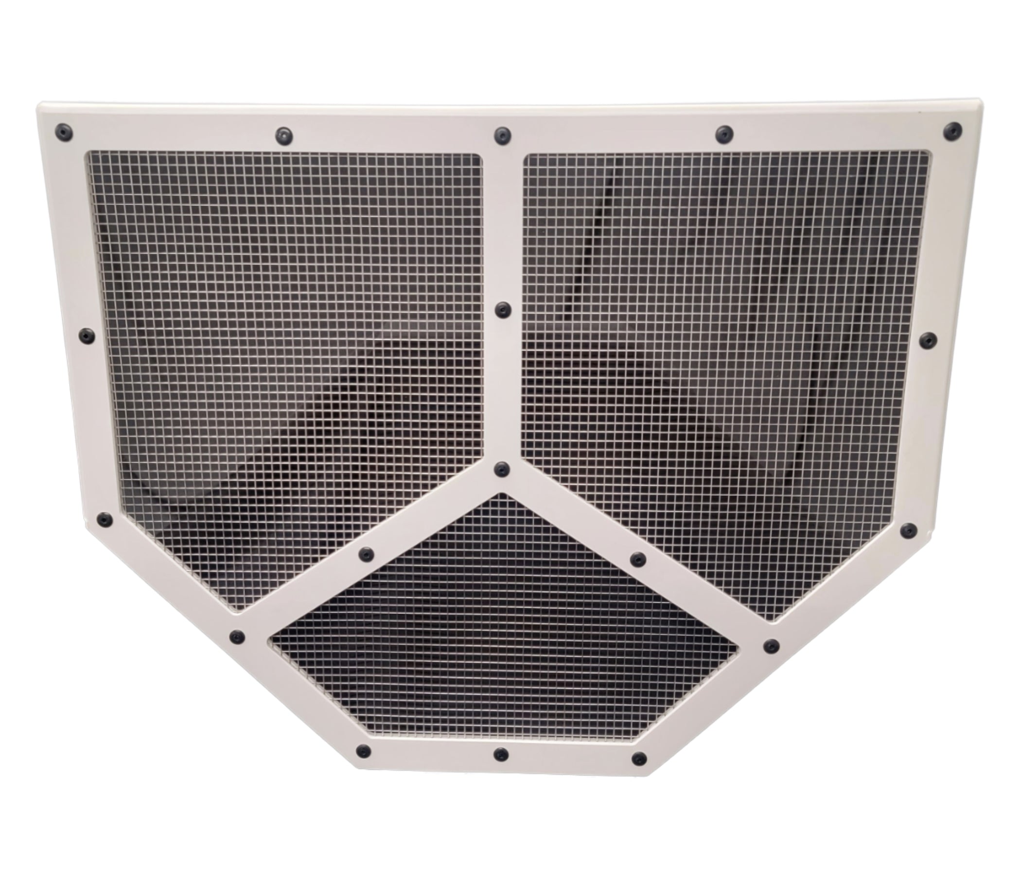 Dominator Race Body Radiator Screen - Shaker - 24 x 19 in - Plastic - White - Natural - Modified - Each - DOM-551-WH