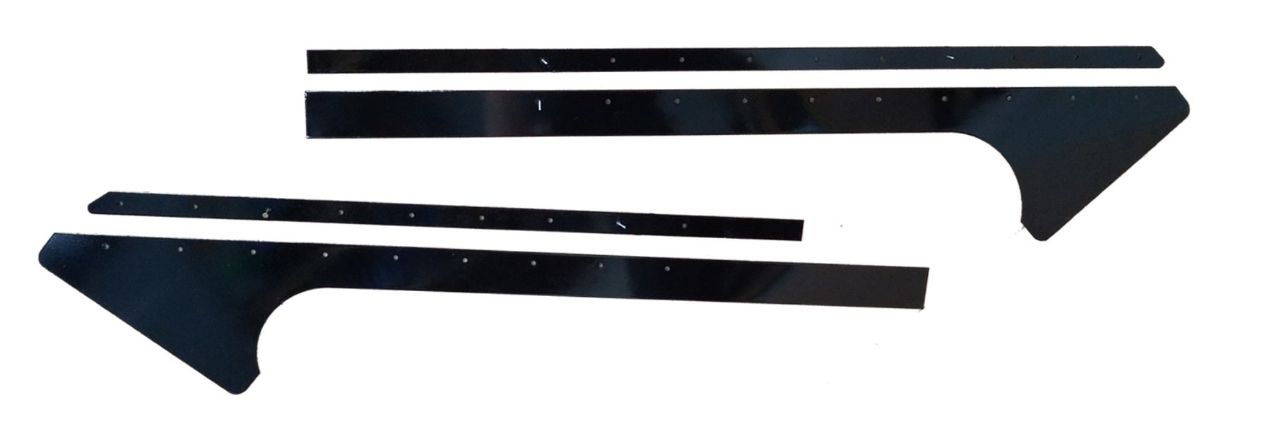 Dominator Race Body Pillar Post - Front - Aluminum - Black Powder Coat - Dirt Late Model - Pair - 810-AL-BK