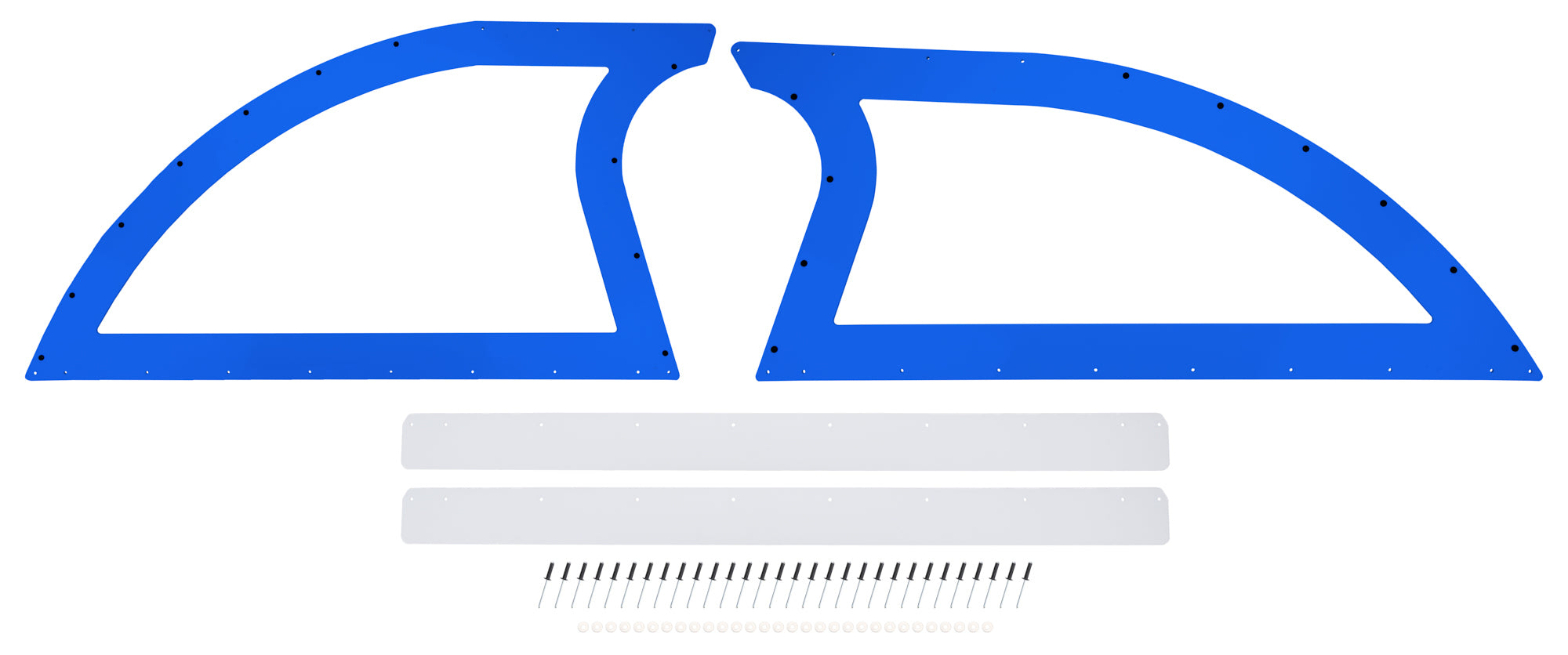 Dominator Race Body Sail Panel - Rear - Plastic - Blue - Dirt Late Model - Kit - 830-BL