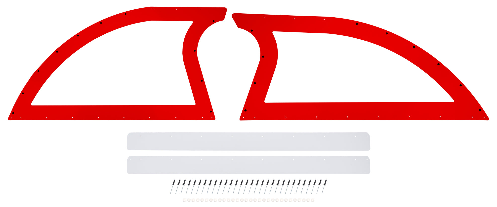 Dominator Race Body Sail Panel - Rear - Plastic - Red - Dirt Late Model - Kit - 830-RD