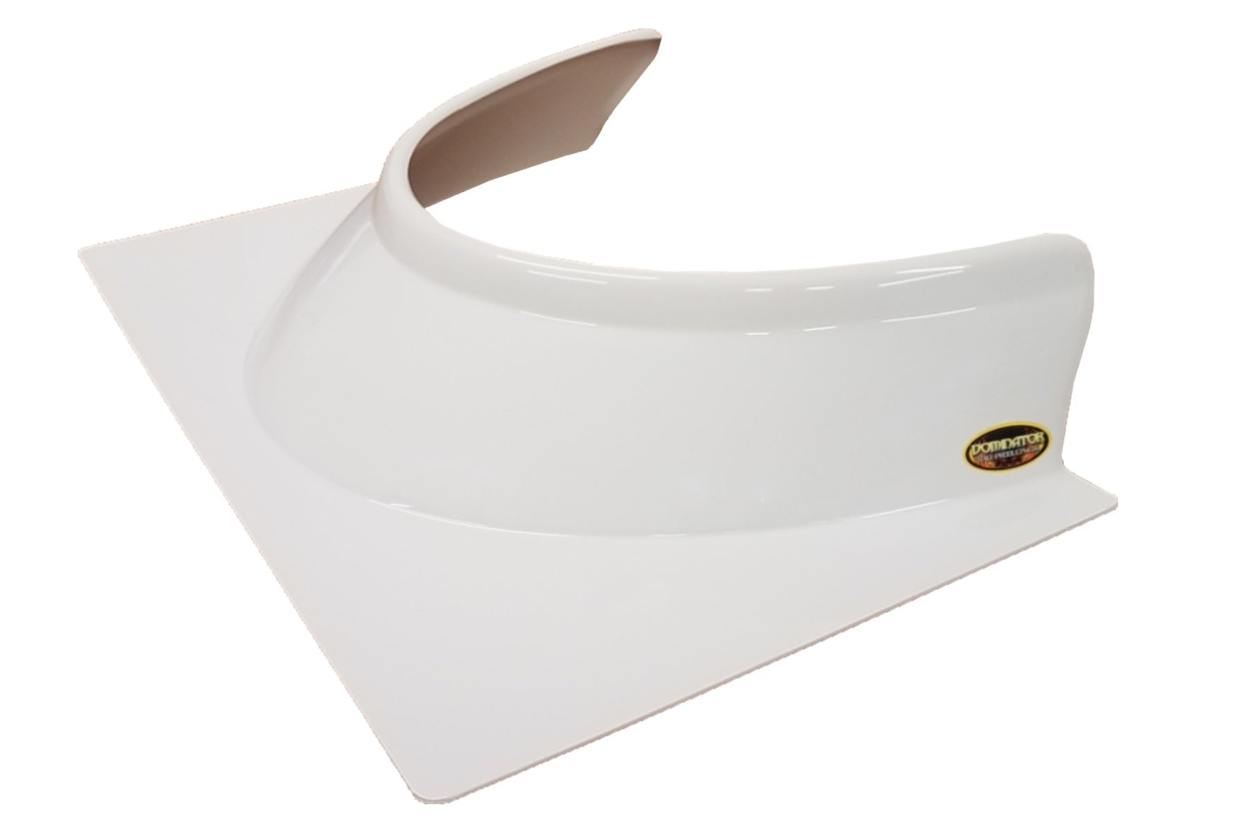 Dominator Race Body Cockpit Deflector - 3 in Height - 19.75 in Long x 28.25 in Wide - Plastic - White - Dirt Late Model - Each - 900-WH