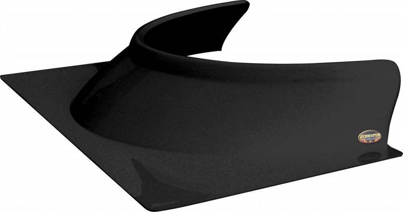 Dominator Race Body Cockpit Deflector - 4.5 in Height - 19.75 in Long x 28.25 in Wide - Plastic - Gloss Black - Dirt Late Model - Each - 901-GBK