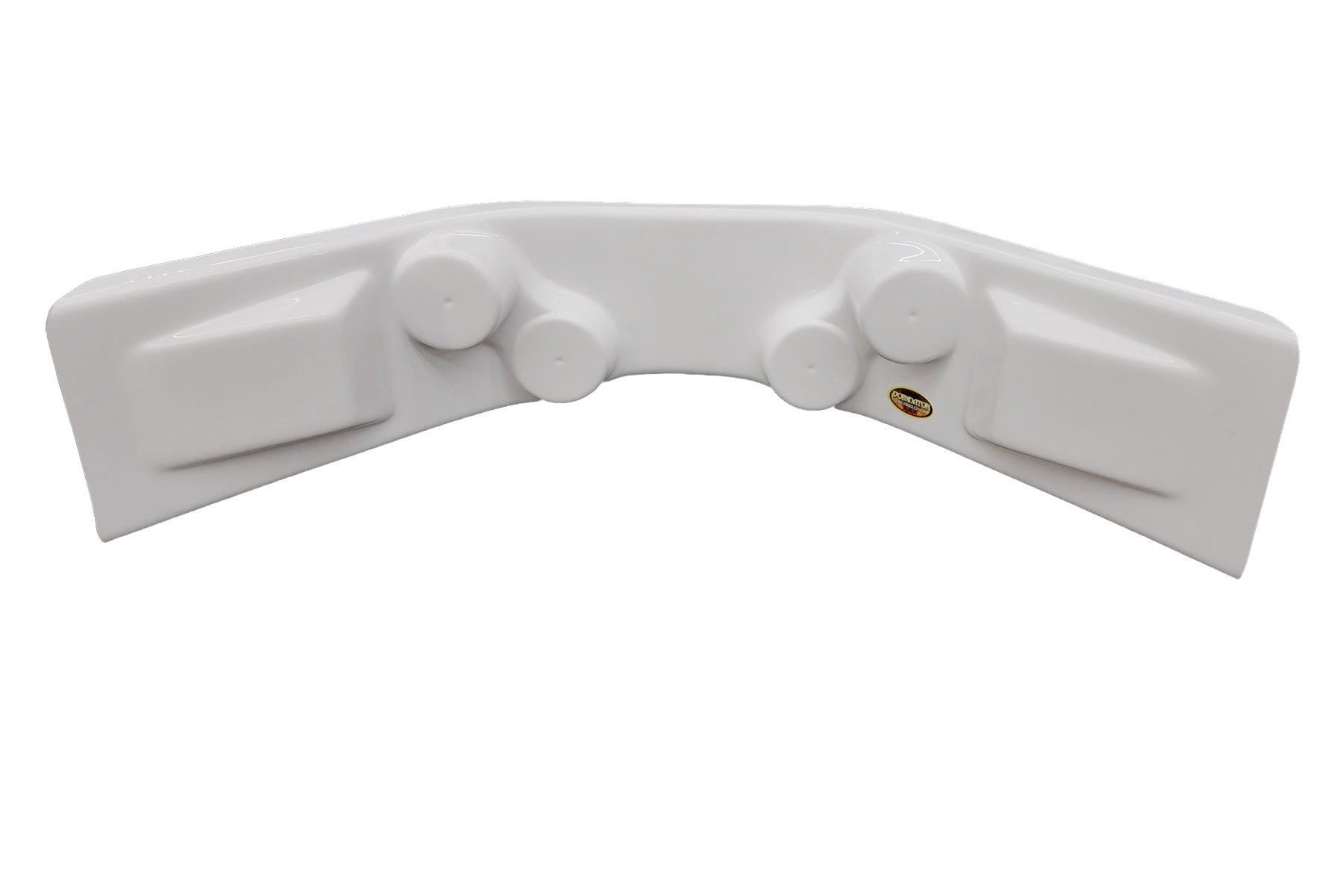 Dominator Race Body Gauge Mounting Panel - Curved - Plastic - White - Each - 910-WH