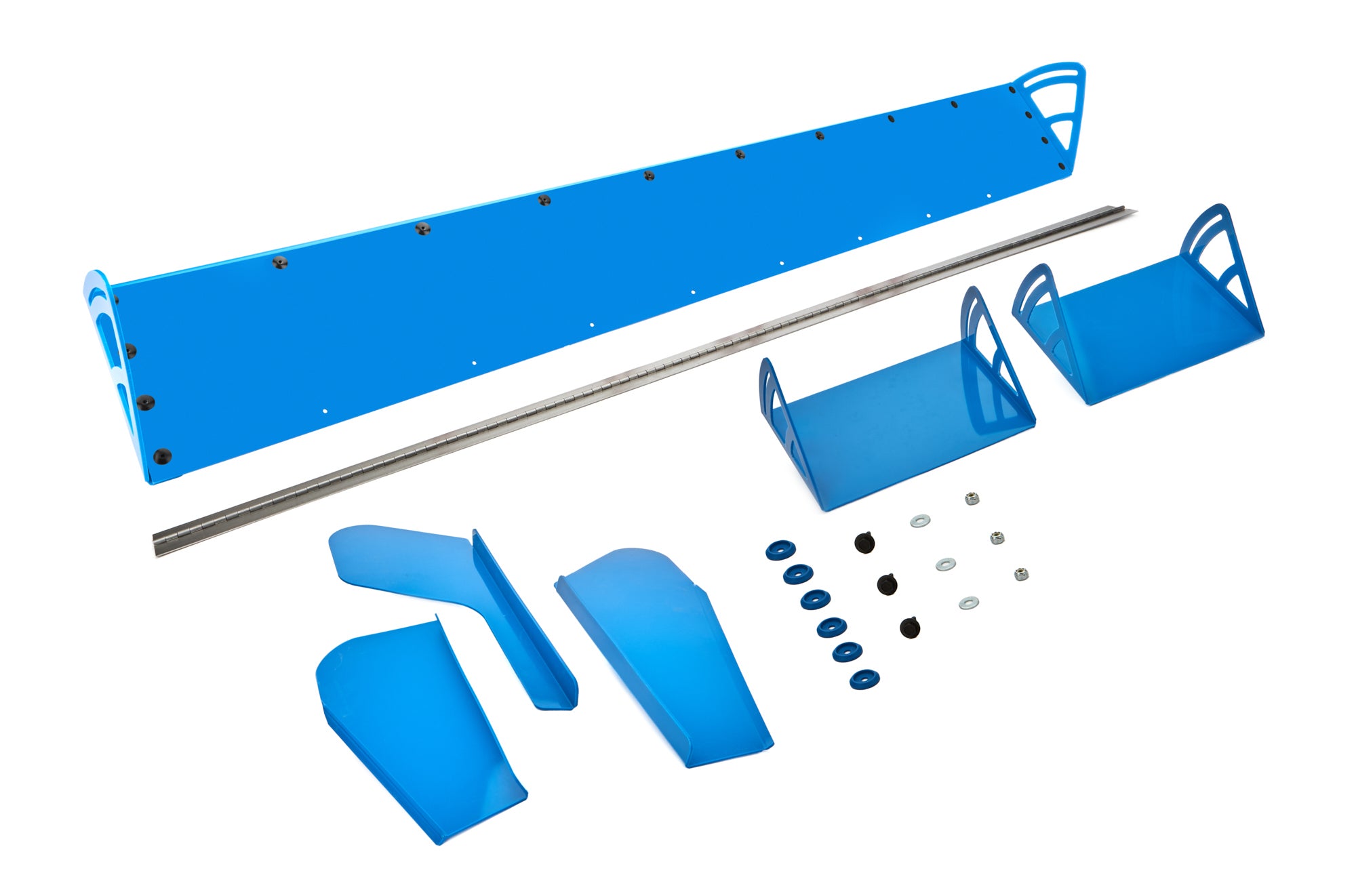 Dominator Race Body Spoiler - 72 x 8 in - Adjustable - 2-Piece - Plastic - Blue - Dirt Late Model - Kit - 920-BL