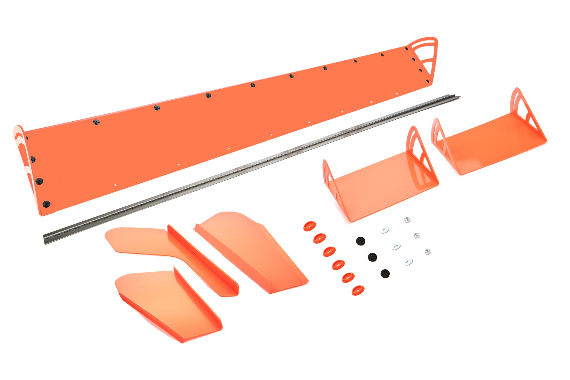 Dominator Race Body Spoiler - 72 x 8 in - Adjustable - 2-Piece - Plastic - Fluorescent Orange - Dirt Late Model - Kit - 920-FLO-OR