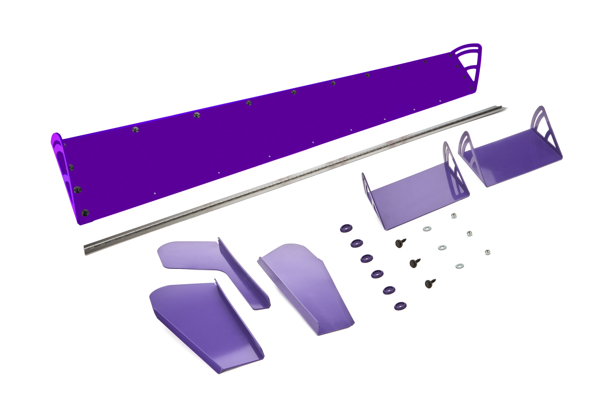 Dominator Race Body Spoiler - 72 x 8 in - Adjustable - 2-Piece - Plastic - Purple - Dirt Late Model - Kit - DOM-920-PU