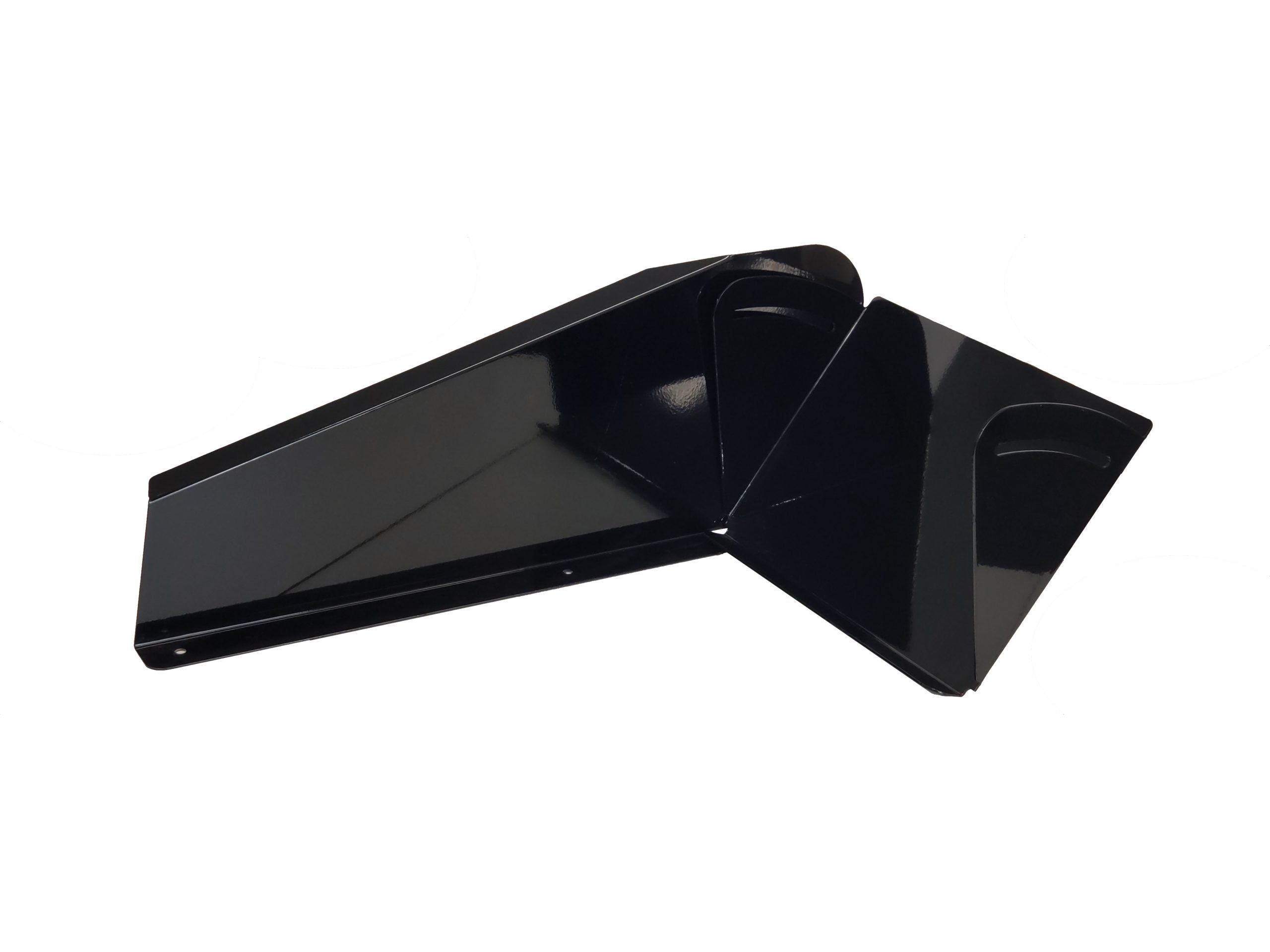 Dominator Race Body Spoiler - 12 x 8 in - Crush Panel - Plastic - Black - Dirt Late Model - Kit - DOM-921-BK