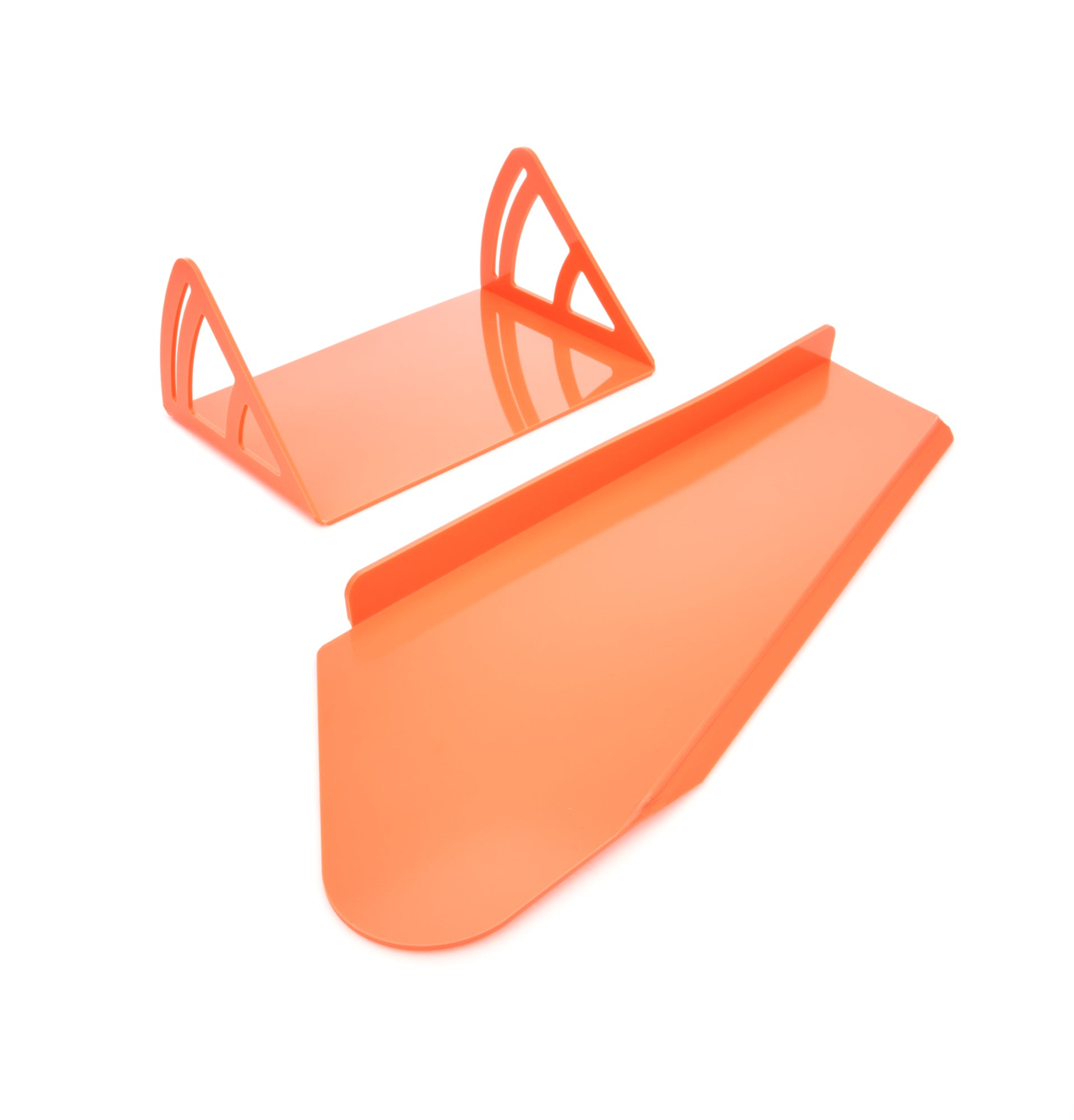 Dominator Race Body Spoiler - 12 x 8 in - Crush Panel - Plastic - Fluorescent Orange - Dirt Late Model - Kit - 921-FLO-OR
