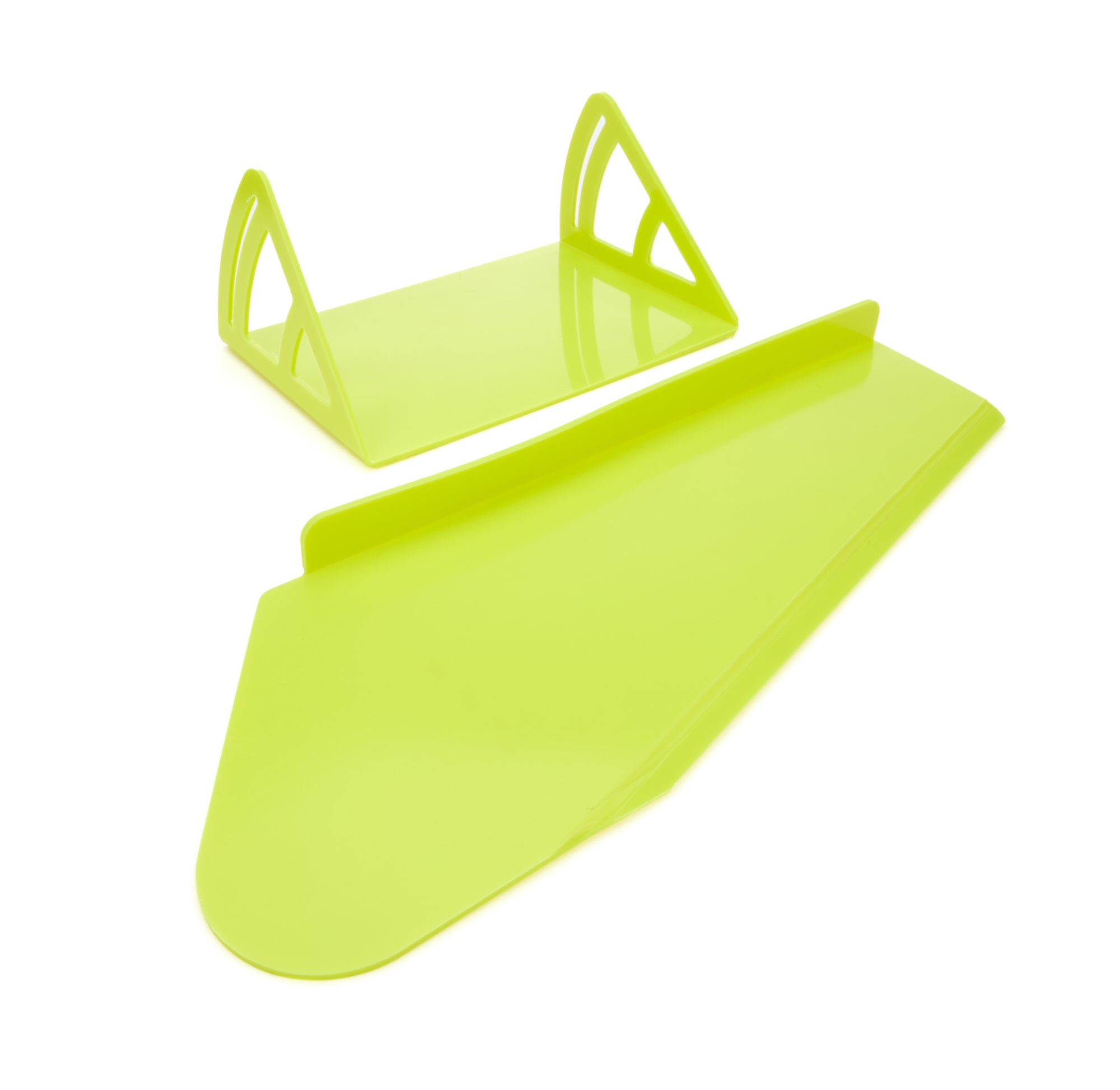 Dominator Race Body Spoiler - 12 x 8 in - Crush Panel - Plastic - Fluorescent Yellow - Dirt Late Model - Kit - 921-FLO-YE