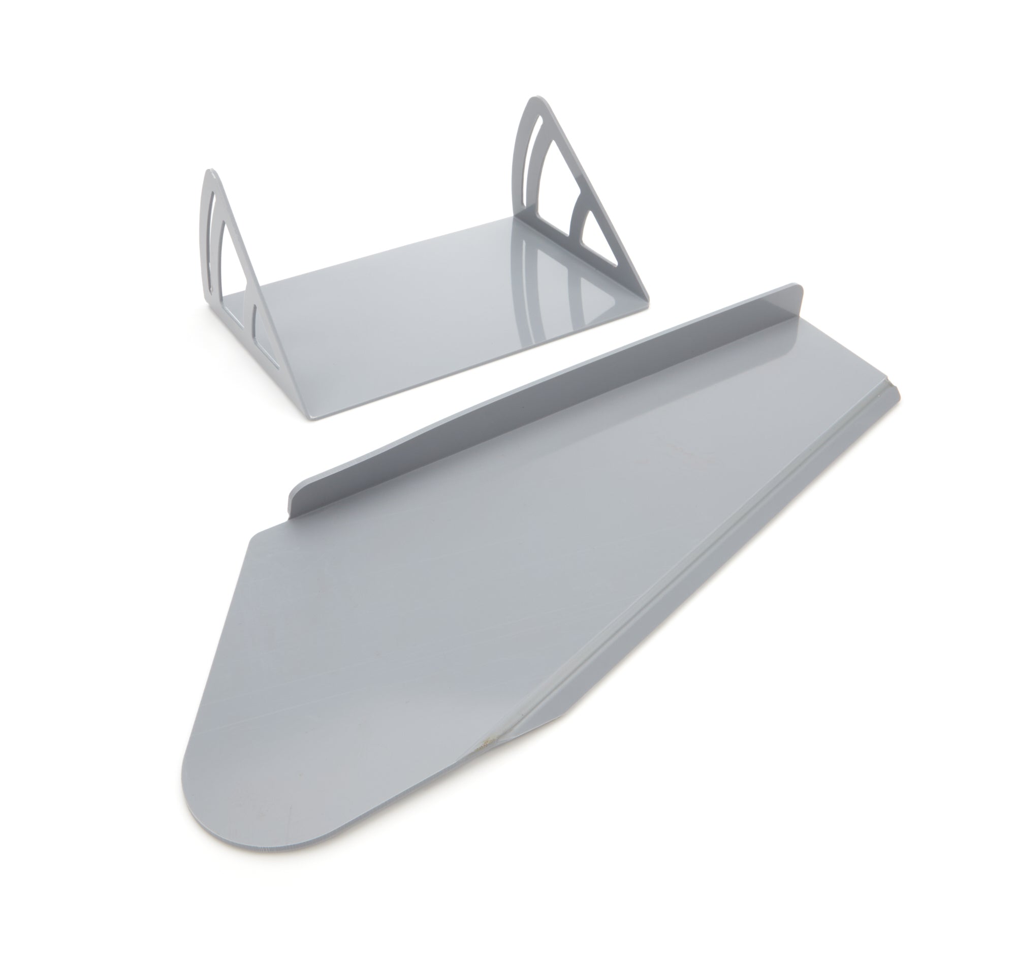Dominator Race Body Spoiler - 12 x 8 in - Crush Panel - Plastic - Gray - Dirt Late Model - Kit - 921-GRY