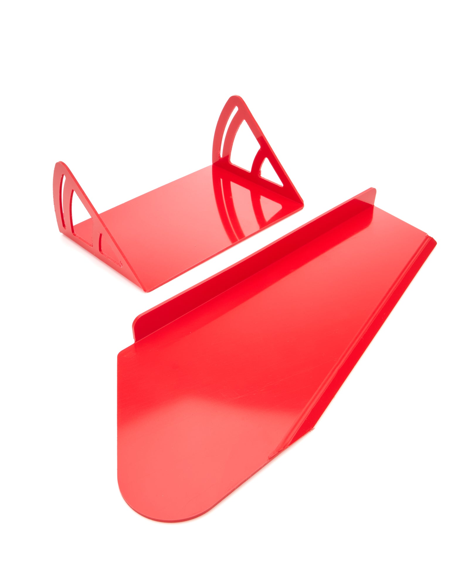 Dominator Race Body Spoiler - 12 x 8 in - Crush Panel - Plastic - Red - Dirt Late Model - Kit - 921-RD