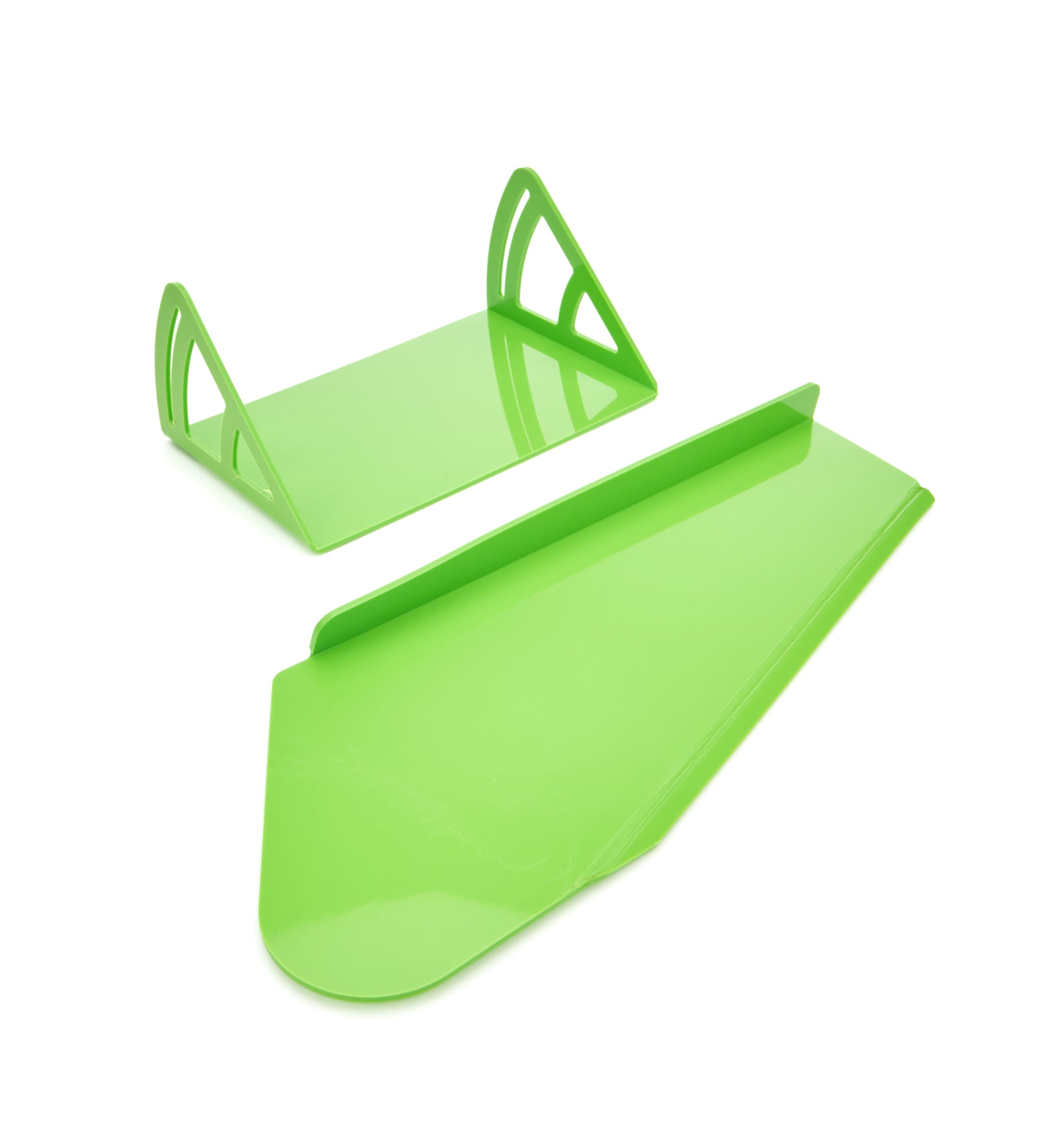 Dominator Race Body Spoiler - 12 x 8 in - Crush Panel - Plastic - Xtreme Green - Dirt Late Model - Kit - DOM-921-XG