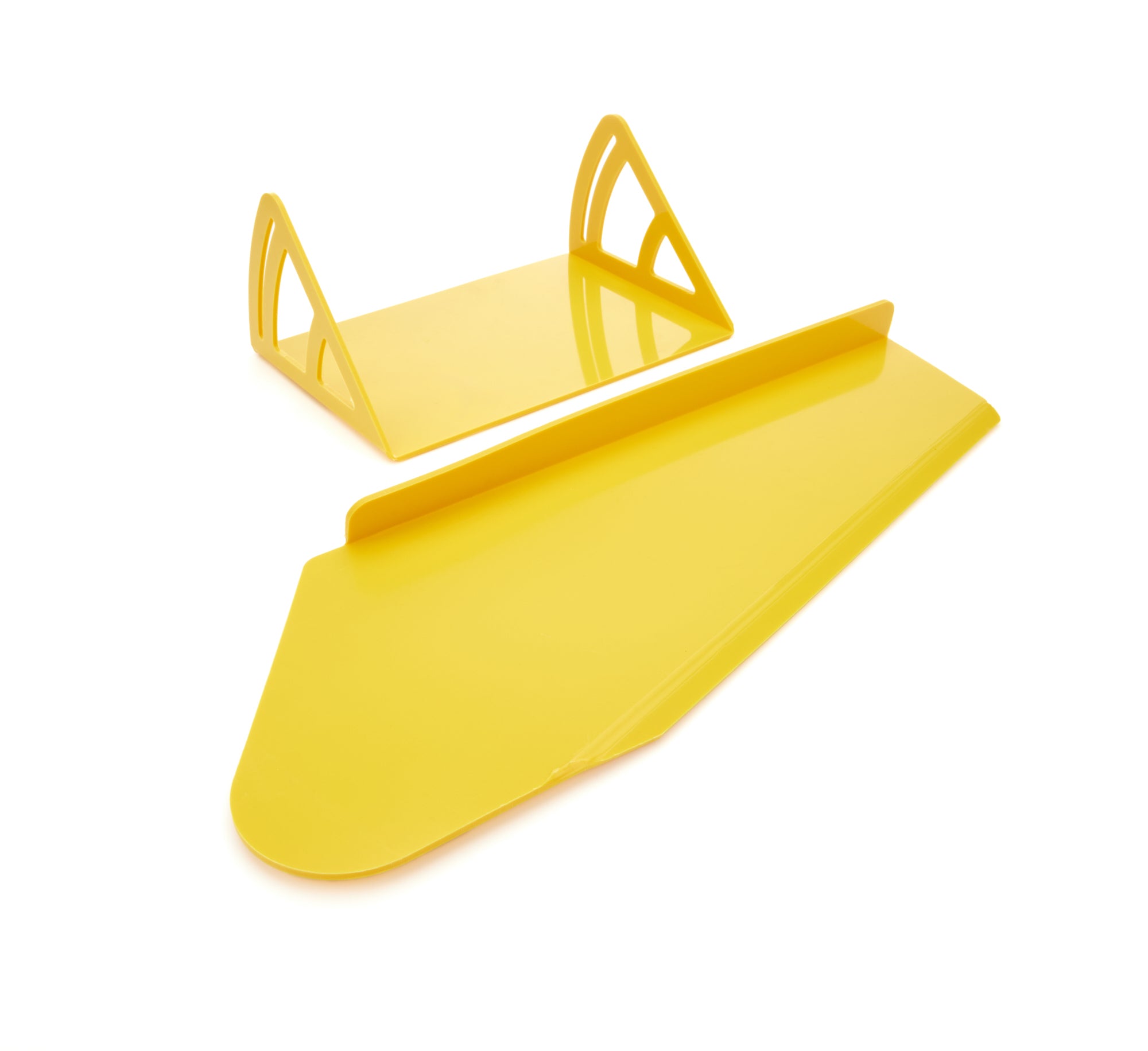Dominator Race Body Spoiler - 12 x 8 in - Crush Panel - Plastic - Yellow - Dirt Late Model - Kit - 921-YE