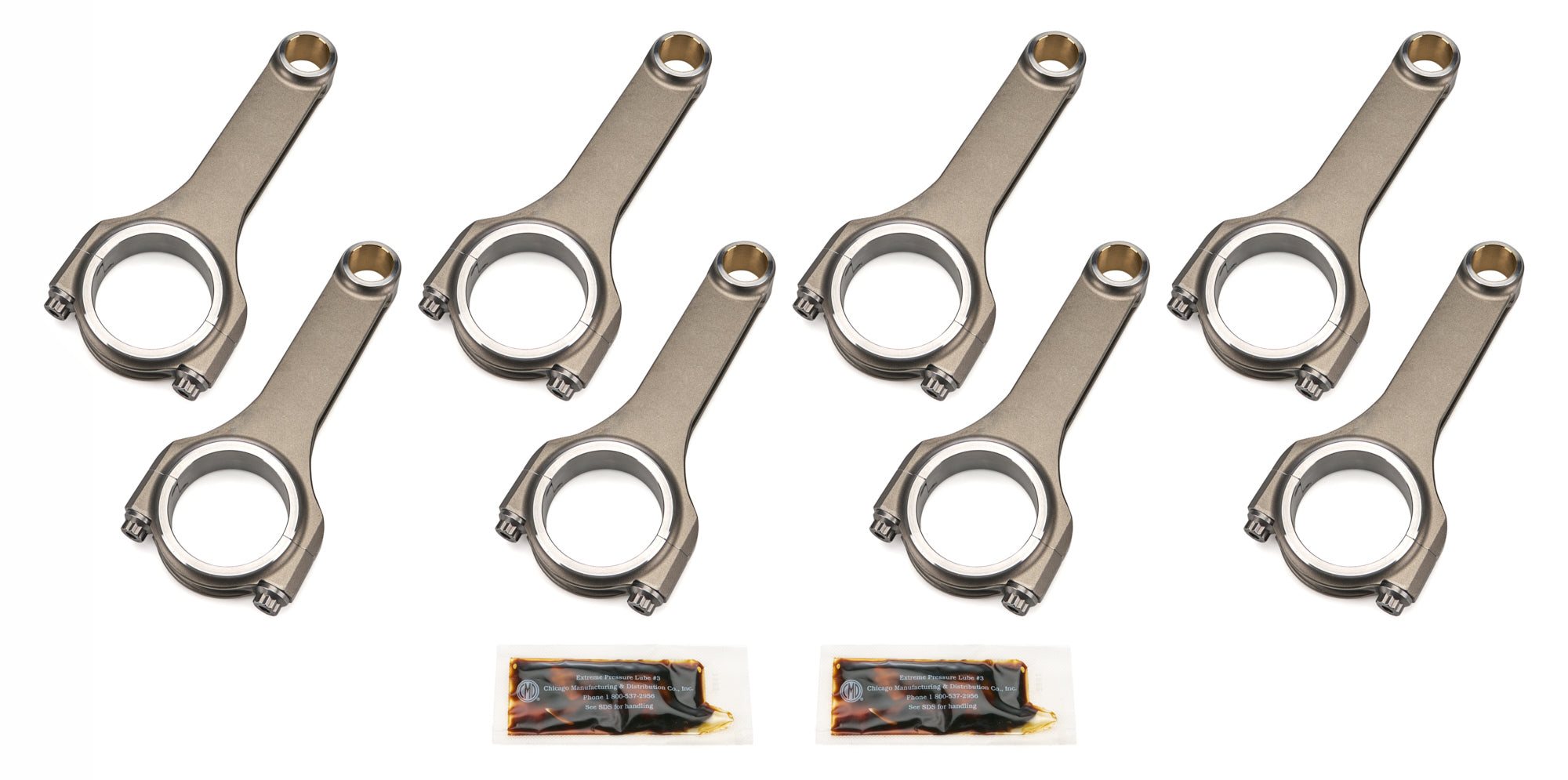 Dyer's Top Rods SBC 6.125 Forged Connecting Rods - 2.100 Pin Dia. - 6125NHSBCLJ7200A