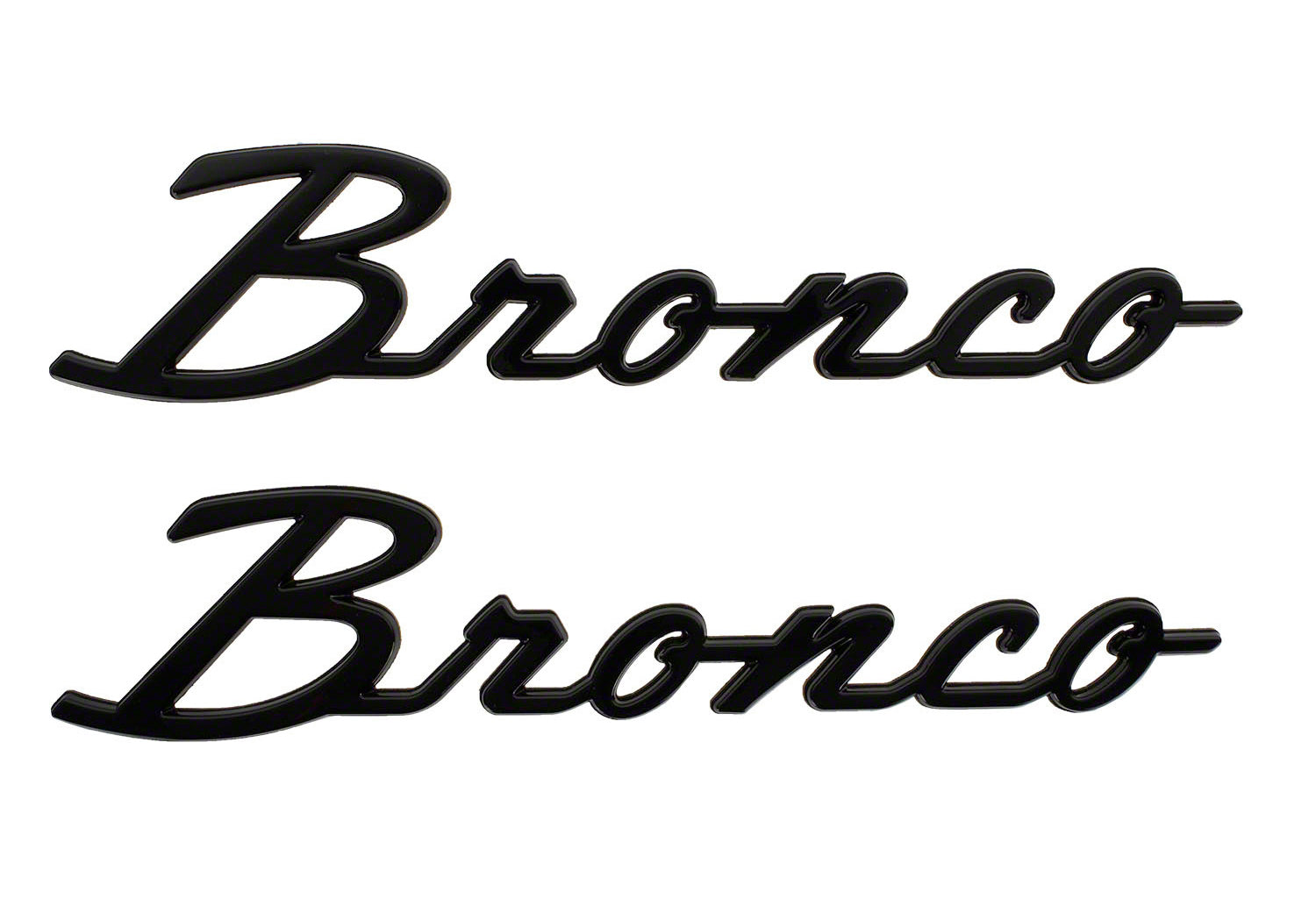 Ford Performance 2021-2026 Bronco Classic Script Gloss Black Fender Badge Kit - M-1447-BSGS