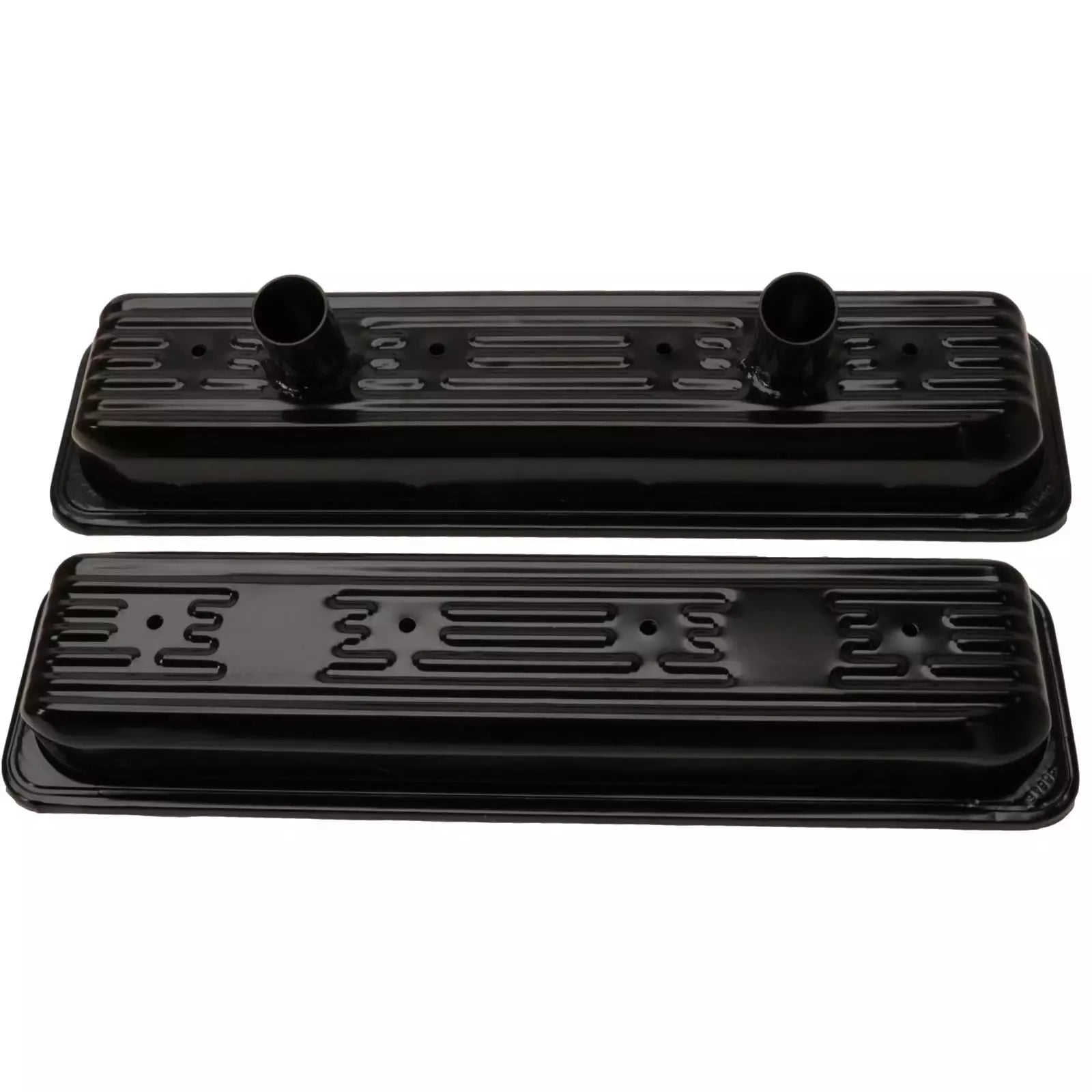 Chevrolet Performance Parts Engine Component Valve Cover Kit SBC Circle Track Steel Black 25534359