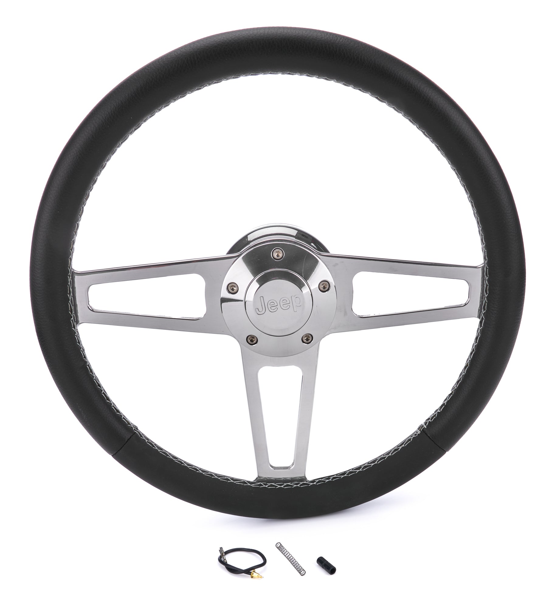 Grant T Series Pol. Wheel Jeep Logo/install Kit - Bfcg_1914