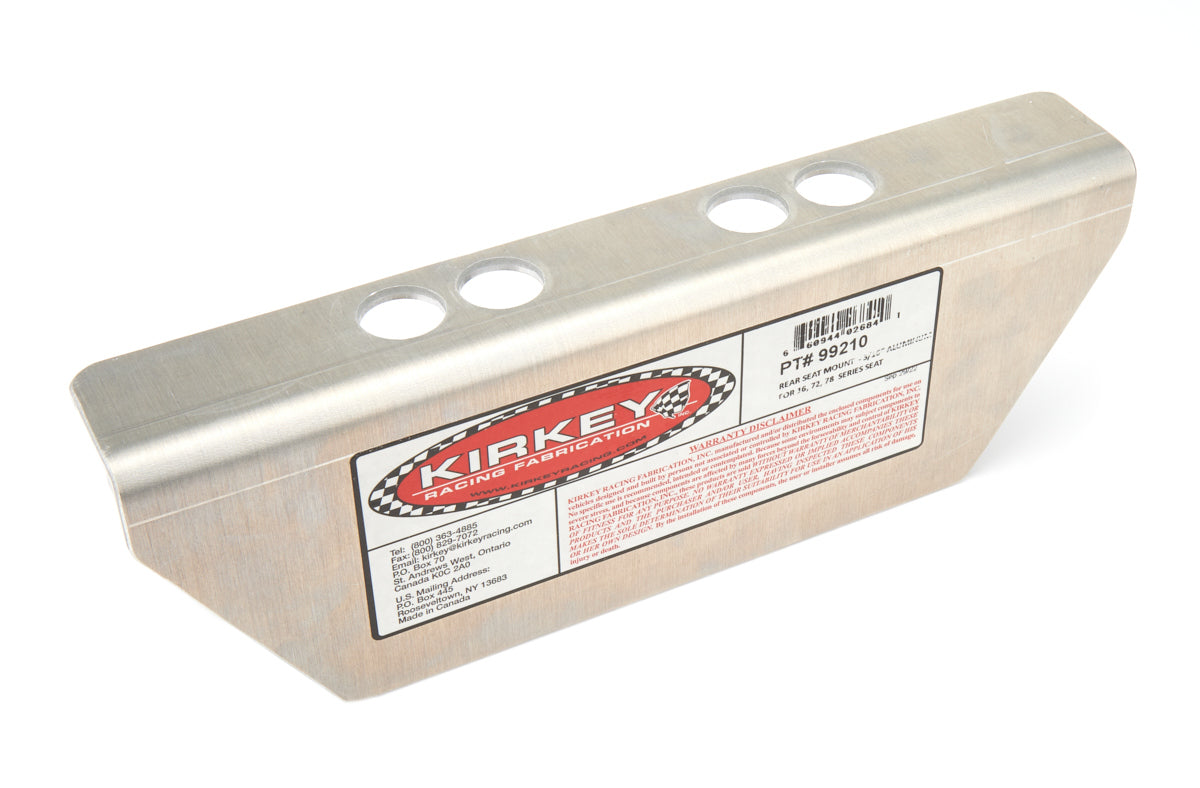 Kirkey Seat Mount Rear 3/16 In Aluminum For 72/78/80 99210