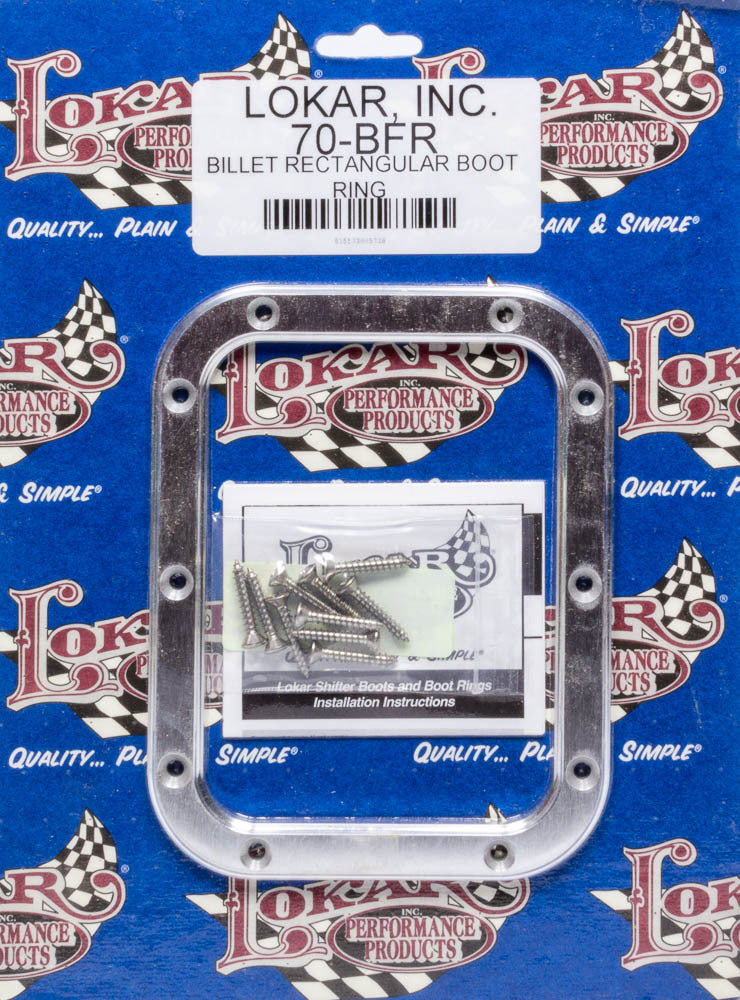 Lokar Billet Rectangular Shift Boot Ring 6.75 In X 5.25 Shifter Boots And Rings