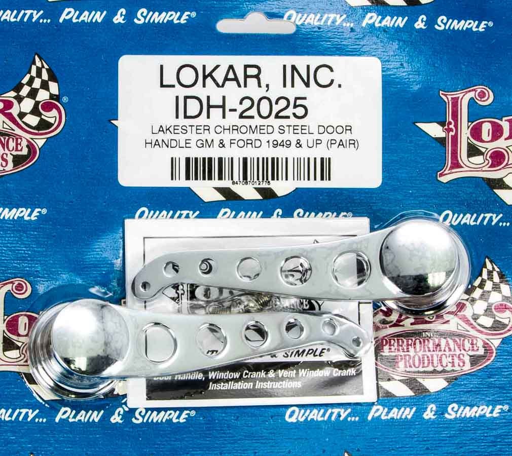 Lokar 49-Up Gm/ford Door Handles Chrome Pair IDH-2025