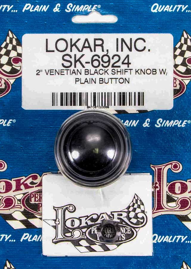 Lokar SK-6924 2in Shift Knob Venetian Black W Button