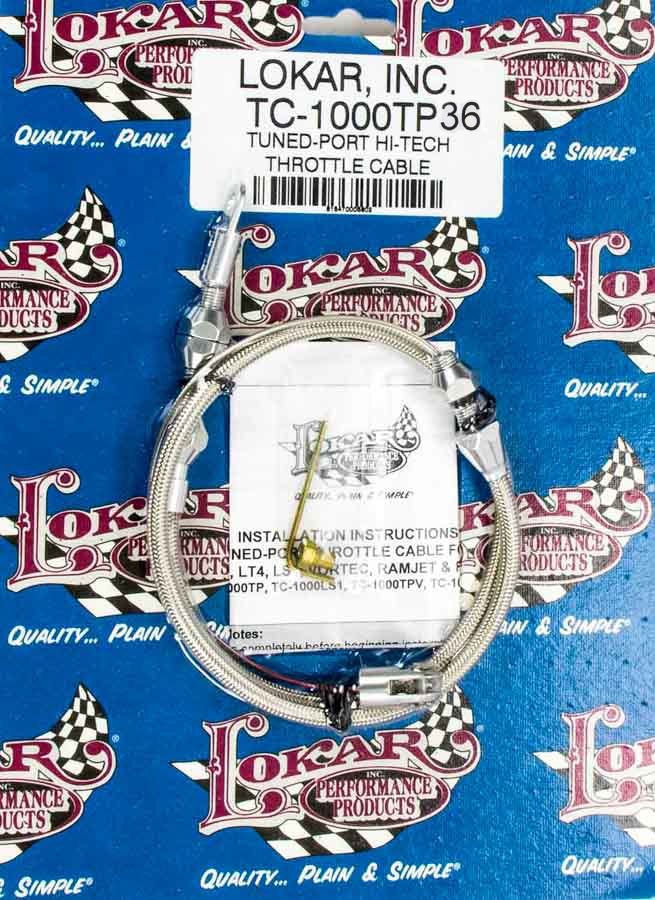 Lokar 36 in. Tpi Hi-tech Throttle Cable Throttle Cables TC-1000TP36