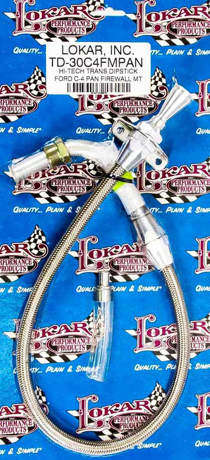 Lokar C-4 Firewall Mount Trans Dipstick-pan Entry Automatic Transmission Dipsticks