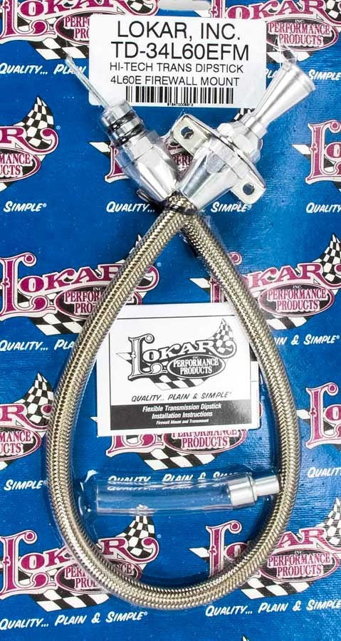 Lokar 4L60E Firewall Mount Trans Dipstick Automatic Transmission Dipsticks TD-34L60EFM