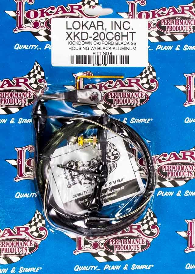 Lokar Black Kickdown Kit Ford C6 Automatic Transmission Kickdowns XKD-20C6HT