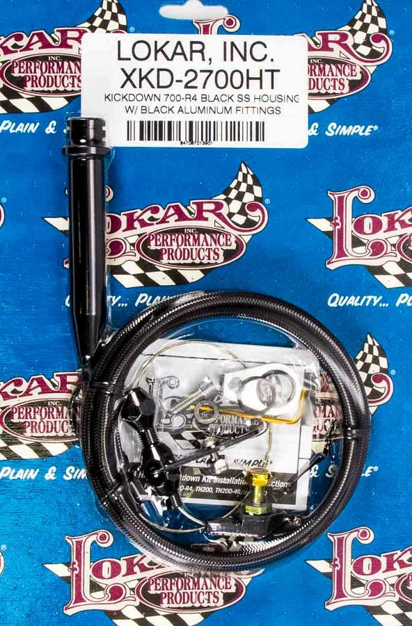 Lokar Black Kickdown Kit GM 700R4 Automatic Transmission Kickdowns XKD-2700HT