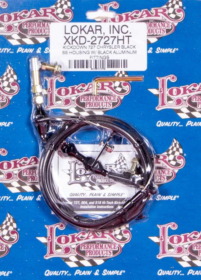 Lokar Black Kickdown Kit Mopar 727 Automatic Transmission Kickdowns XKD-2727HT
